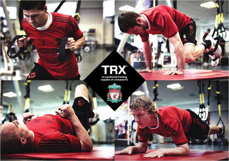 Liverpool FC treinando com TRX